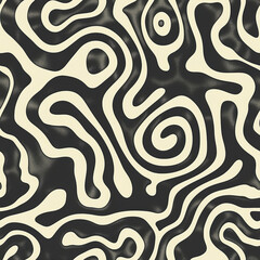 Dynamic Wave Pattern Seamless Design for Calming and Flowing Backgrounds