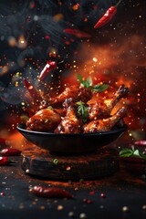 fried spicy wings fast food Generative AI