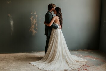 Portrait of a couple on their wedding day