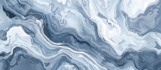 Obraz premium Close-up view of a swirling blue and white marble pattern
