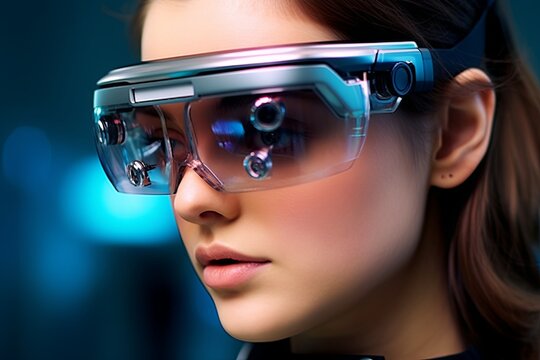 
It seems like you're referring to smart glasses, augmented reality (AR) goggles, or virtual reality (VR) devices that overlay digital information onto the user's field of view. 