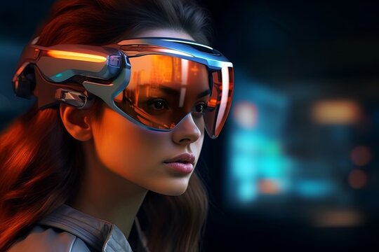 
It seems like you're referring to smart glasses, augmented reality (AR) goggles, or virtual reality (VR) devices that overlay digital information onto the user's field of view. 