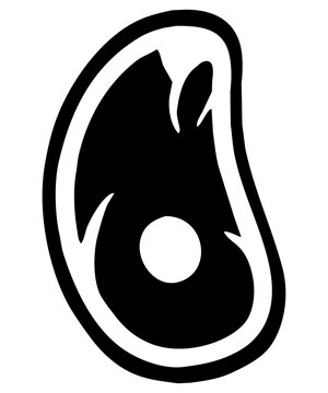 recommend clip art: fresh meat steak silhouette illustration isolated