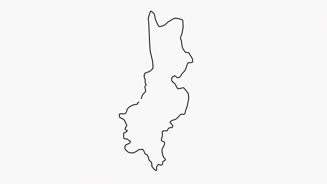 sketch map of Badulla in Sri Lanka