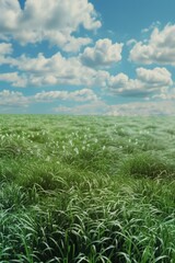 Fototapeta na wymiar Green grass in the pasture Generative AI