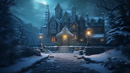 AI-generated adventurers exploring a winter-themed escape room, solving puzzles and deciphering...