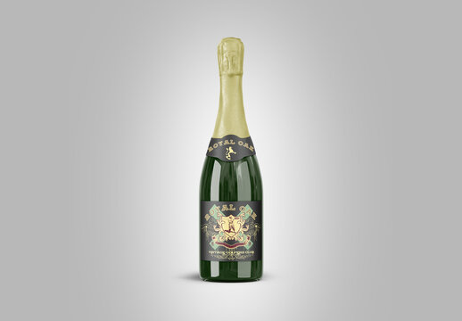 Champagne Bottle Mockup