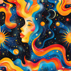 Obraz premium Abstract Seamless Patterns for Creative Backgrounds and Textile Designs