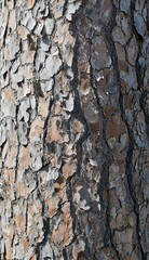 Bald Cypress tree trunk bark (Taxodium distichum) background vertical image texture plant botany nature woodland agriculture, Houston TX USA.
