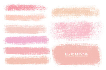Vector set of hand drawn brush strokes, stains for backdrops. Monochrome design elements set. One color artistic hand painted backgrounds.