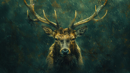 A realistic portrait photography of animals staying free at green nature - obrazy, fototapety, plakaty