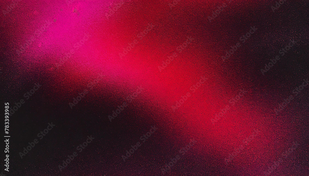 Sticker dark black red magenta , grainy noise grungy empty space , spray texture color gradient shine bright light and glow rough abstract retro vibe background template