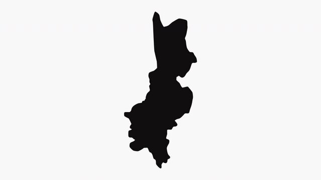 Animation forms a map of Badulla in Sri Lanka