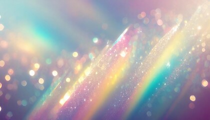 abstract pastel rainbow holographic light crystal background