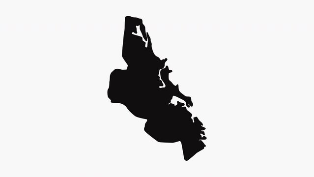 animation forming a map of Batticaloa in Sri Lanka