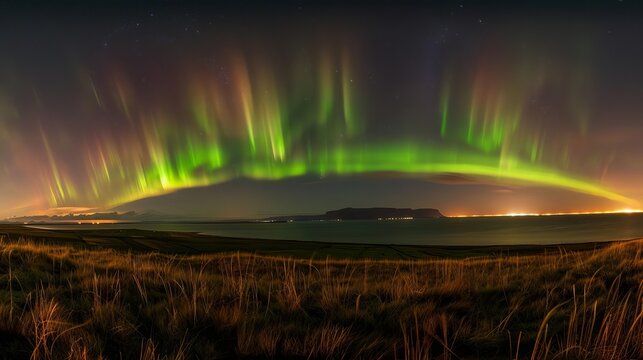 magical northern lights dancing across the night sky aurora borealis landscape photography