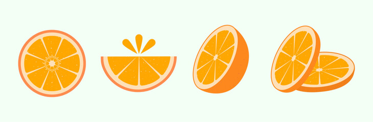 Delicious orange fruit vector illustration