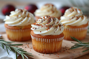 Cupcakes with mascarpone cheese frosting - 783405717