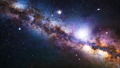 Fototapeta na wymiar star field and nebula in outer space