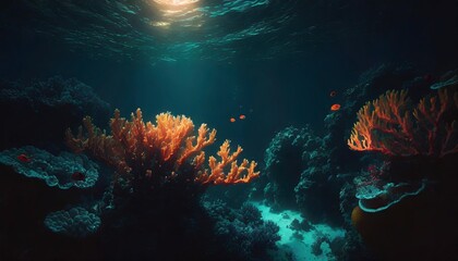 Obraz na płótnie Canvas underwater bliss majestic coral reefs made with generative ai