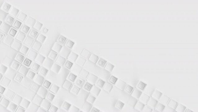 3d background abstract. Satisfying abstract animation.  Motion geometric cubes. 4k seamless looped video.