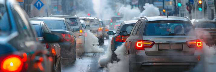 A regulatory forum bringing together policymakers industry representatives and environmental advocates to discuss the implementation of stringent vehicle emissions standards - obrazy, fototapety, plakaty
