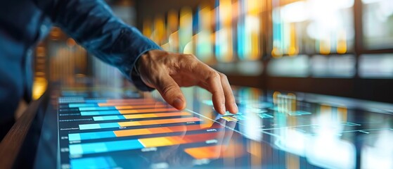 Investor relations presentation, engaging graphs, corporate branding, clear message