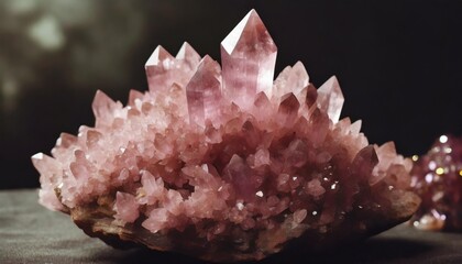 varied pink crystal cluster