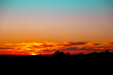 sunset over the field