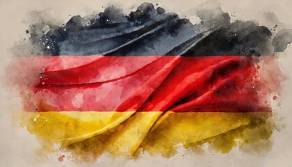 germany flag watercolor painting