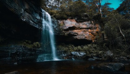 Fototapeta na wymiar empress falls in the blue mountains national park of australia new south wales nsw