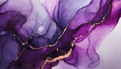 luxurious and elegant acrylic or alcohol ink style artistic purple banner background