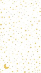 starry night on frame 9x16 crescent moon below, eid background sosial media, sosmed vertical story, idul adha idul fitri ramadhan