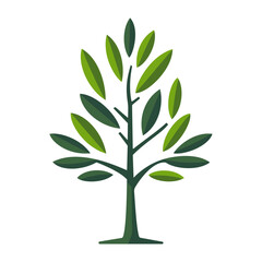 Olive Tree Branches: A Versatile Illustration Symbolizing Peace, Prosperity, and Natural Beauty, Perfect for Icons and Logos.	