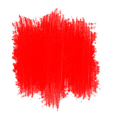 Red stroke of paint isolated on white background with clipping mask (alpha channel) for quick isolation. Easy to selection object.
