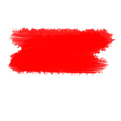 Red stroke of paint isolated on white background with clipping mask (alpha channel) for quick isolation. Easy to selection object.
