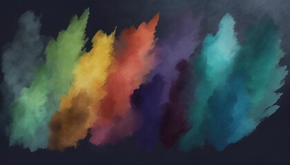 big set of bright colorful vector watercolor brush background design elements