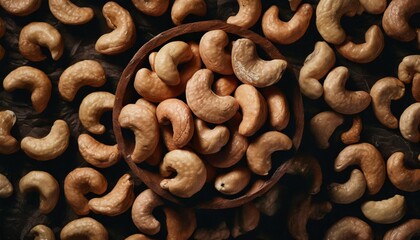 food photography fresh cashew nuts seamless background