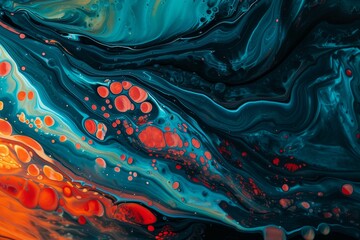 Vibrant Abstract Fluid Art
