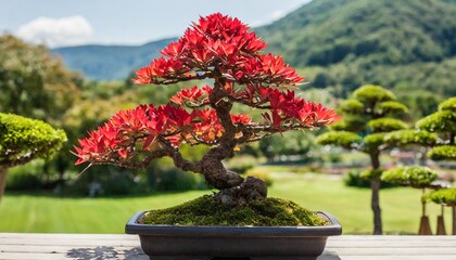 japanese red bonsai tree