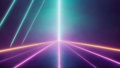 abstract sci fi retro style of the 80s laser neon bright background design for banners advertising technologies