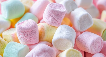 Colorful Assortment of Soft Marshmallows