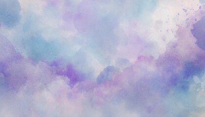 purple watercolor background painting on paper texture pastel purple blue colors in blotches and...