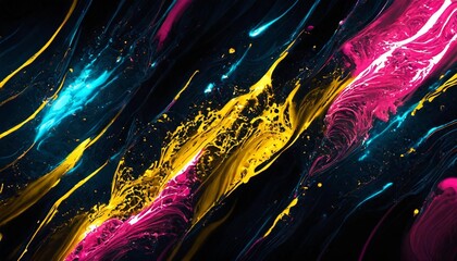 a digital artwork showcases the creative use of color and motion as diagonal lines in pink yellow...