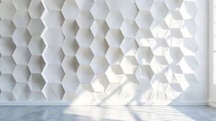 Honeycomb background, wooden comb and white wall - obrazy, fototapety, plakaty