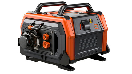 Compact Portable Power Generator for Camping and Outdoor Isolated On Transparent Background OR PNG Background OR White Background.