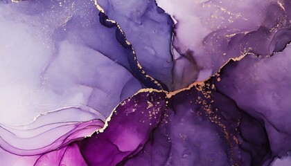 luxurious and elegant acrylic or alcohol ink style artistic purple banner background
