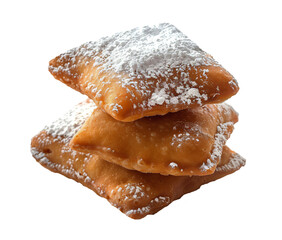 New orleans beignets isolated on transparent background - obrazy, fototapety, plakaty