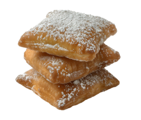 New orleans beignets isolated on transparent background