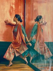 Pastel Dreamscape: Yoga in Modern India